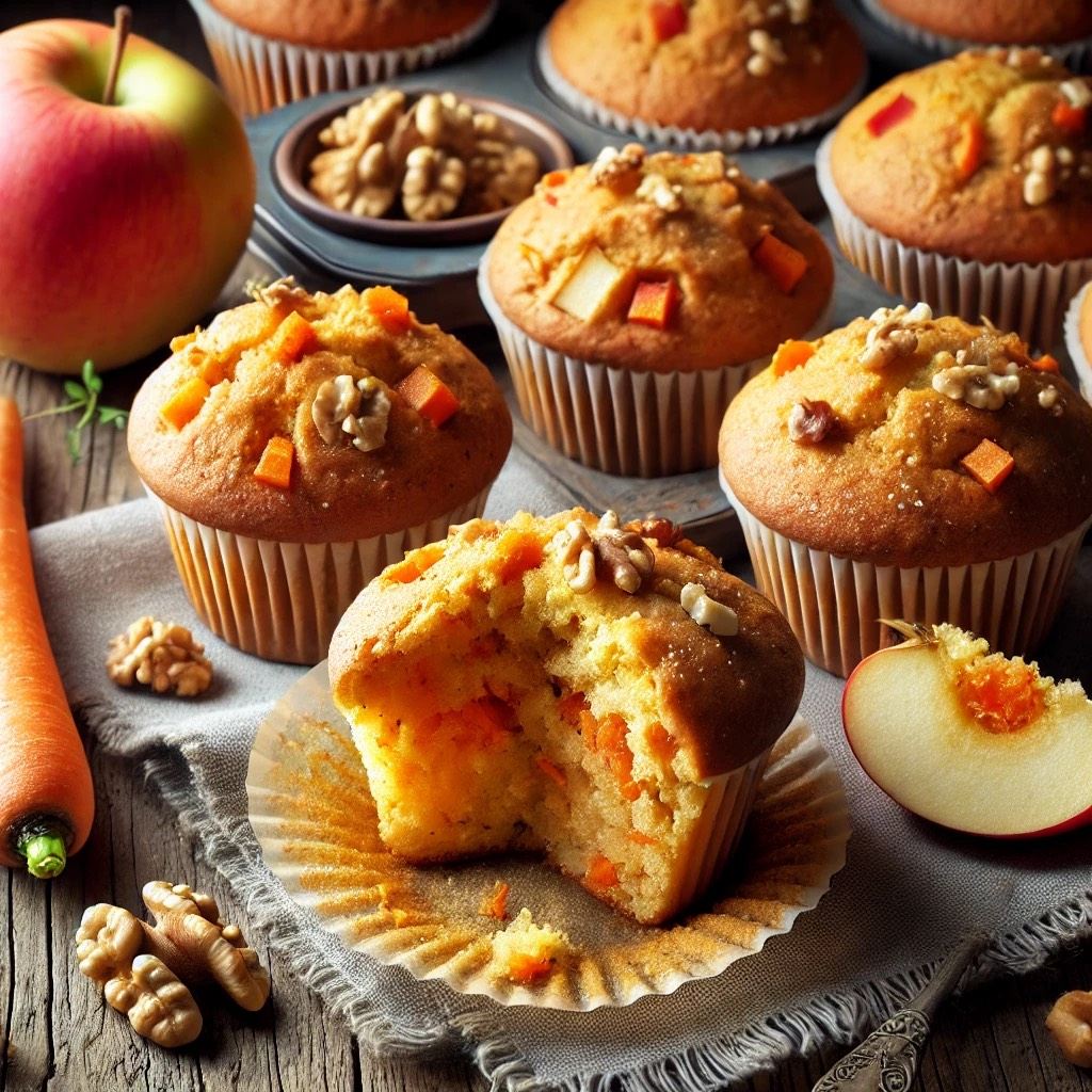 Apfel karotten Muffins