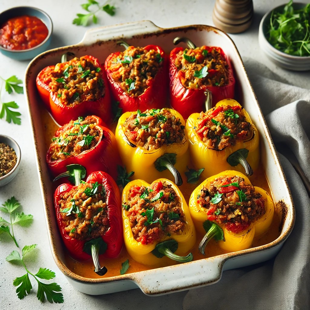 Gefüllte Paprika mit Hack
