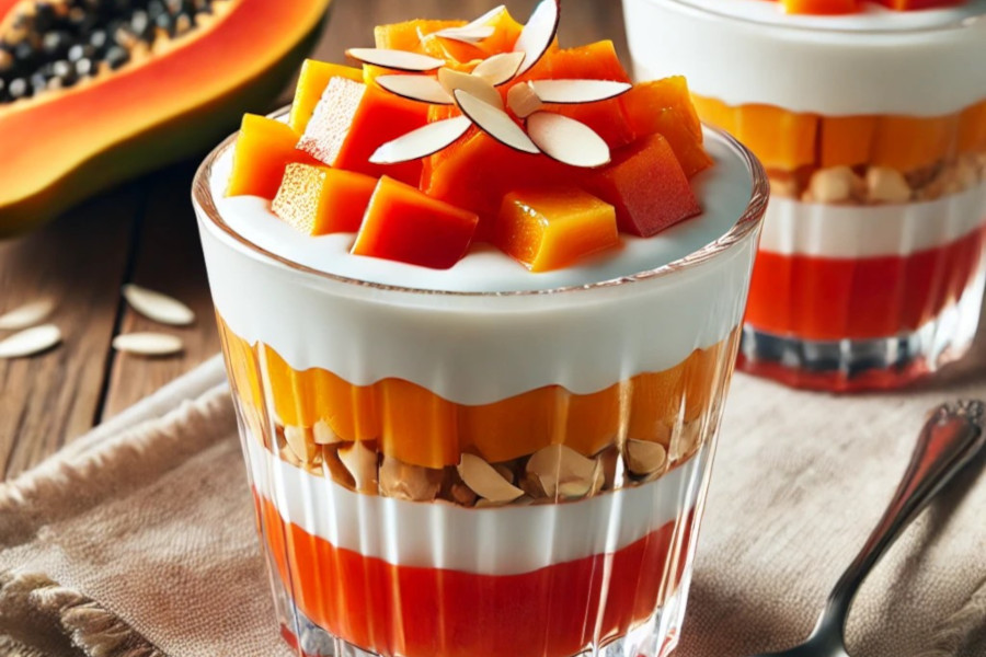 Papaya Quark Dessert
